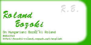 roland bozoki business card